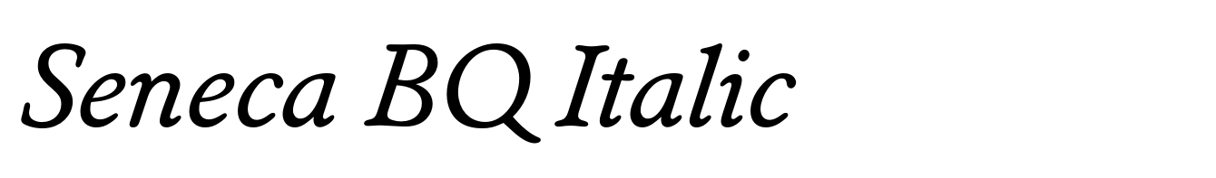 Seneca BQ Italic